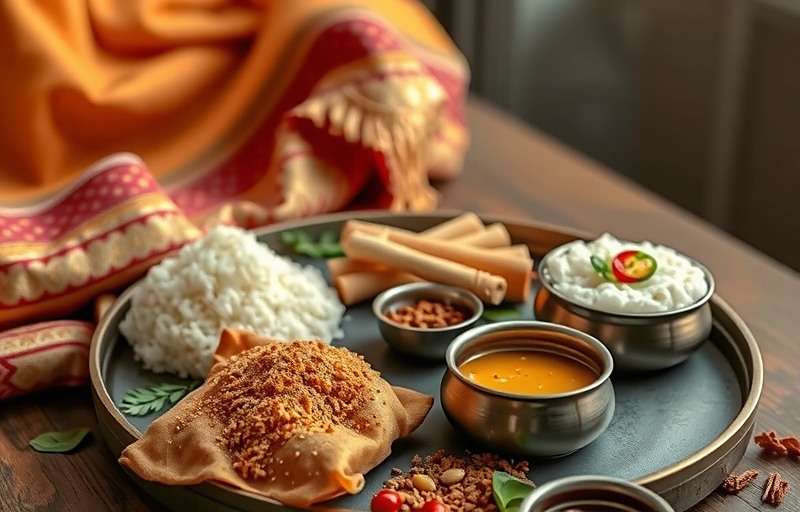 DalBaatiTrail - Dal Baati Churma Virtual representation of completed dal baati churma in DalBaatiTrail with all three components beautifully arranged